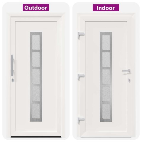 Drzwi Frontowe Biały 108 x 208 cm PVC