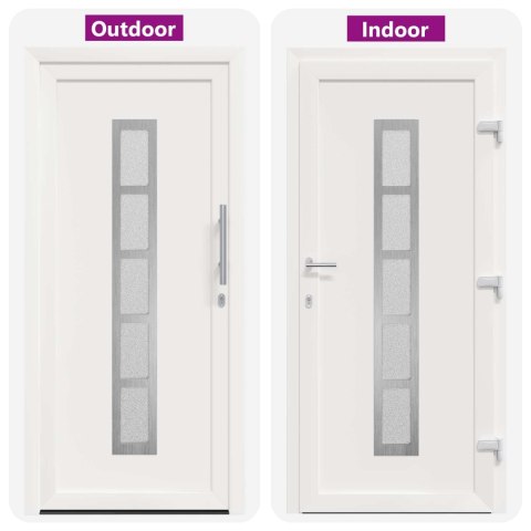 Drzwi Frontowe Biały 88 x 200 cm PVC