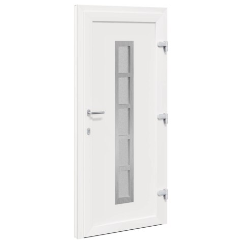 Drzwi Frontowe Biały 88 x 200 cm PVC
