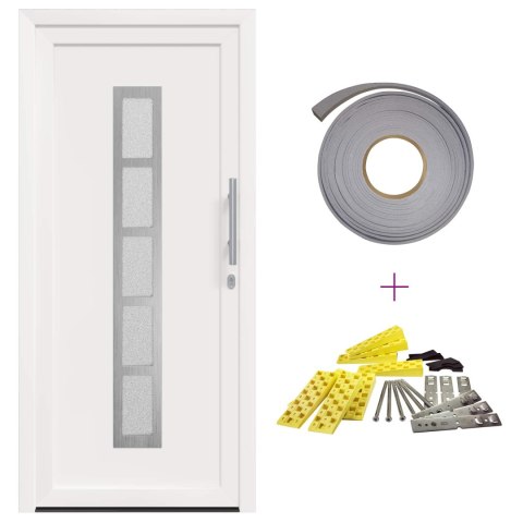 Drzwi Frontowe Biały 98 x 200 cm PVC