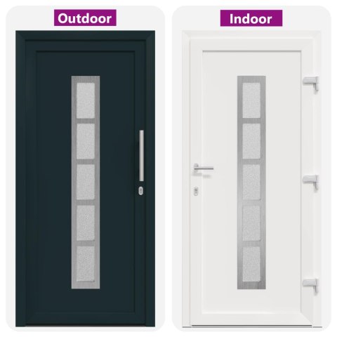 Drzwi Frontowe antracytowy 108 x 208 cm PVC