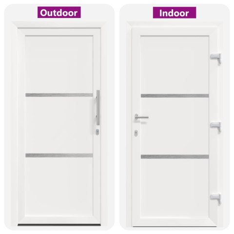 Drzwi Frontowe Biały 98 x 200 cm PVC