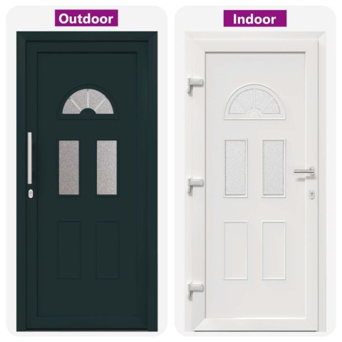 Drzwi Frontowe antracytowy 110 x 210 cm PVC