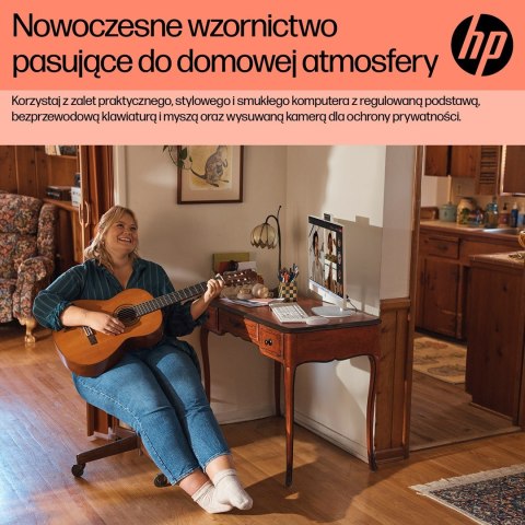 HP AIO 24-cr0184nw Ryzen 3 7320U 23.8"FHD IPS 250nits AG 16GB LPDDR5 SSD512 Radeon 610M Cam720p kB+Mouse NoOS Shell White 2Y