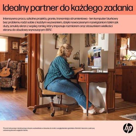 HP AIO 24-cr0184nw Ryzen 3 7320U 23.8"FHD IPS 250nits AG 16GB LPDDR5 SSD512 Radeon 610M Cam720p kB+Mouse NoOS Shell White 2Y