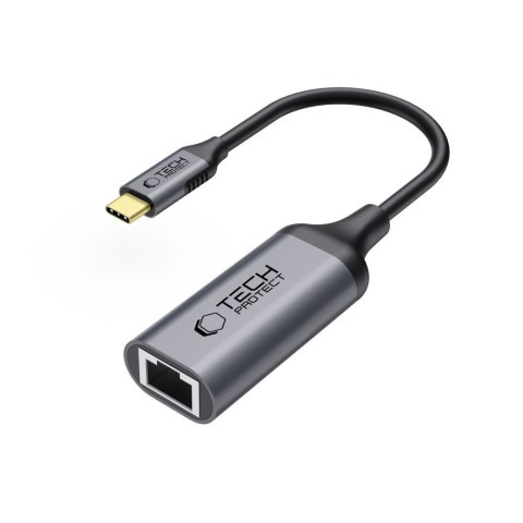 Adapter przejściówka USB-C do Ethernet RJ45 1000Mbps - czarny