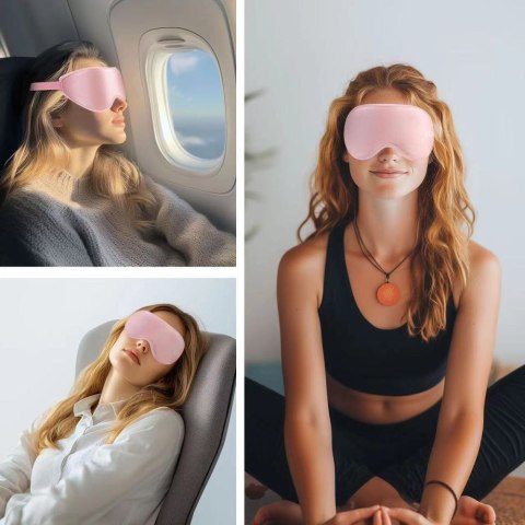 Maska do spania na oczy Eyeshade Sleep Mask - różowa