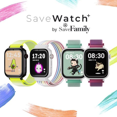 Smartwatch Save Family SW+B.CTF Fiolet Srebrzysty Truskawka