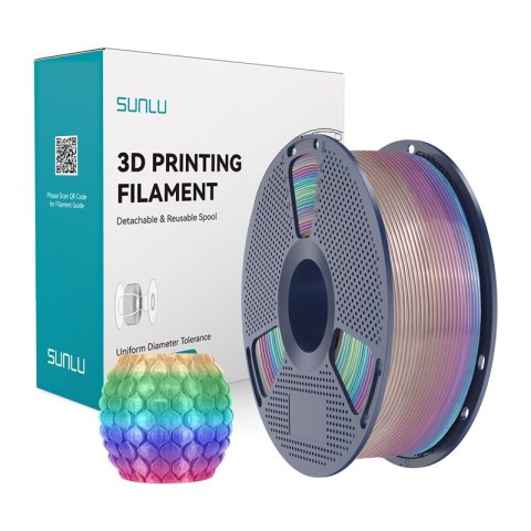 Filament SUNLU PLA 1.75mm 1kg Rainbow 04 (przezroczysty)