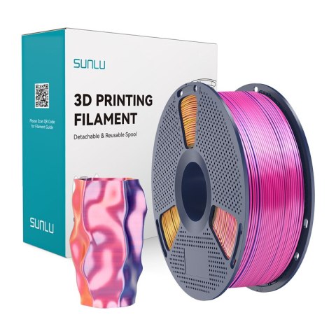 Filament SUNLU PLA+ Silk Tri-Color 1.75mm 1kg (czerwono-żółto-niebieski)