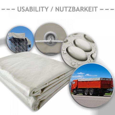 Plandeka PVC 4x3 m 650g/m² szara - wytrzymała i uniwersalna