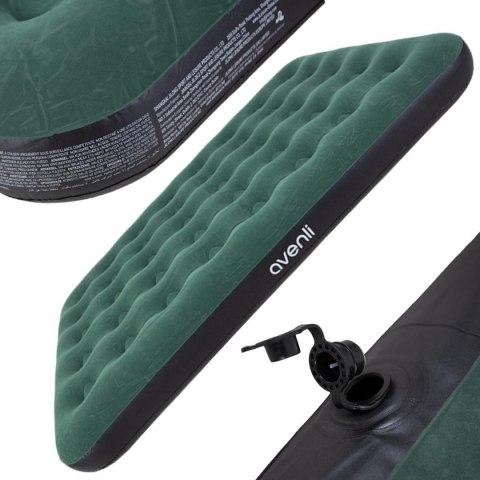 MATERAC FLOKOWANY 2-OSOBOWY CLOUDCOIL ZIELONY 191x137x22CM 24644