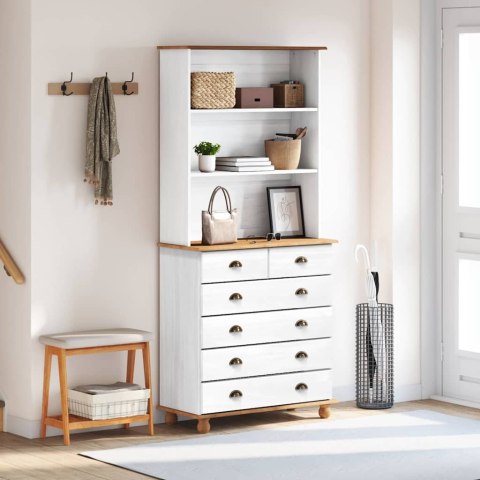 Klatka ASKIM Biały 91 x 40 x 200,5 cm Lite drewno sosnowe