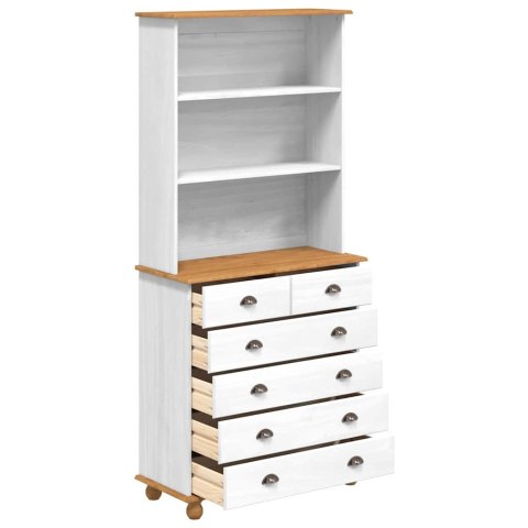 Klatka ASKIM Biały 91 x 40 x 200,5 cm Lite drewno sosnowe