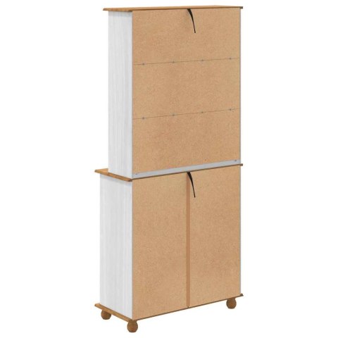 Klatka ASKIM Biały 91 x 40 x 200,5 cm Lite drewno sosnowe