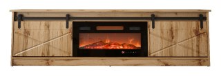 Szafka RTV GRANERO+kominek 200x56,7x35 dąb wotan