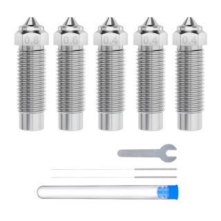 Zestaw dysz stalowych utwardzanych ELEGOO Neptune 4 Plus / 4 Max (0,4 mm x3, 0,6 mm x1, 0,8 mm x1)