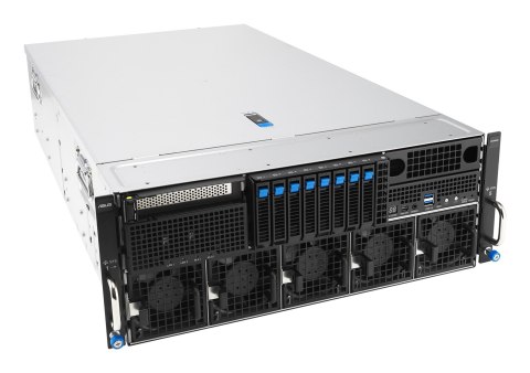 Platforma Asus Rack (4U) ESC8000A-E13X AMD EPYC 9005 (8xNVMe, 2xM.2, 2x10Gbe, 8xQSFP, IPMI, R3200W)