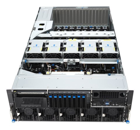 Platforma Asus Rack (4U) ESC8000A-E13X AMD EPYC 9005 (8xNVMe, 2xM.2, 2x10Gbe, 8xQSFP, IPMI, R3200W)