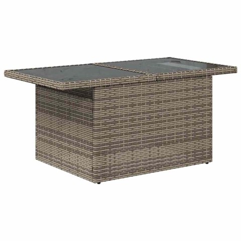 Zestaw Sof na Ogród z poduszką 6 pcs Szary Rattan poli