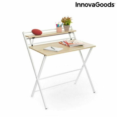 Składane Biurko z Półką InnovaGoods Tablezy Drewno (Odnowione B)