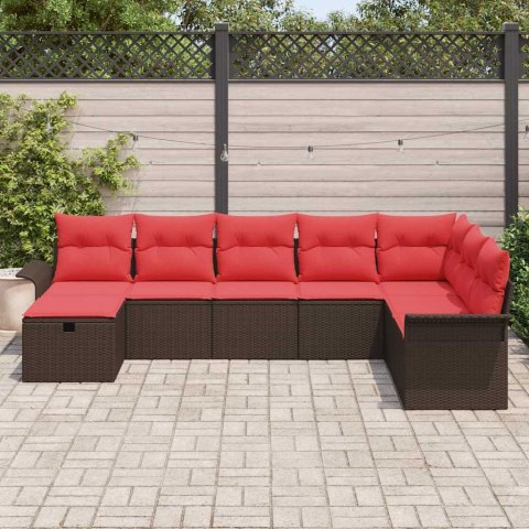 Zestaw Sof na Ogród z poduszką 8 pcs Polirattan