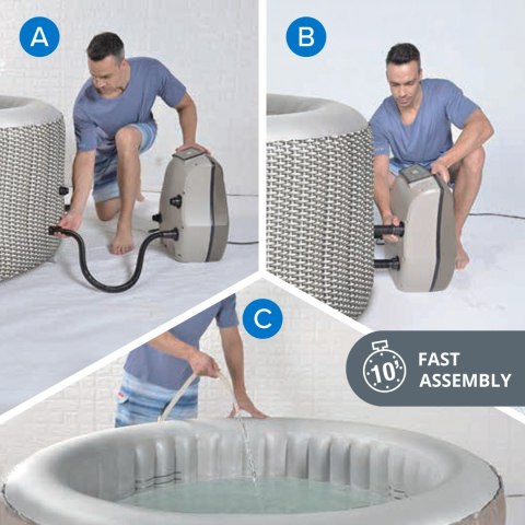 Spa ogrodowe, jacuzzie pompowane AVENLI NICE 6 osobowe 240x70 silver