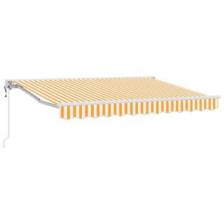 Rama markizy Żółty i Biały 250 x 200 cm Poliester z powłoką PU