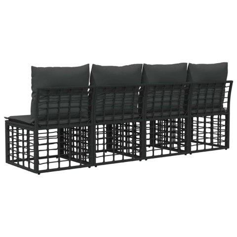Sofa ogrodowa 4-osobowa bez podłokietników 4 pcs