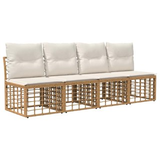 Sofa ogrodowa 4-osobowa bez podłokietników 4 pcs