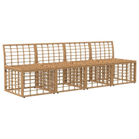 Sofa ogrodowa 4-osobowa bez podłokietników 4 pcs