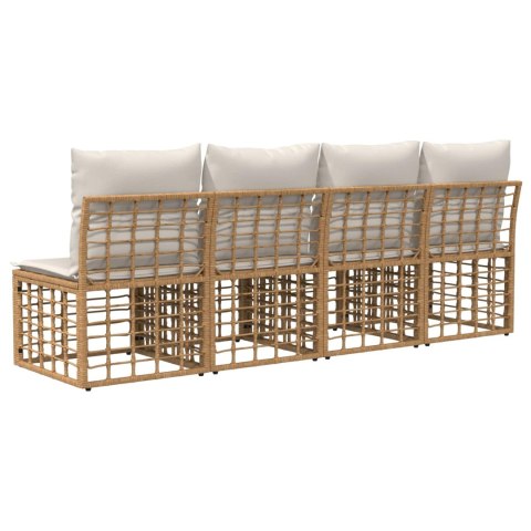 Sofa ogrodowa 4-osobowa bez podłokietników 4 pcs