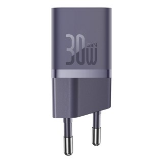 Ładowarka sieciowa USB-C GaN5 30W z kablem USB-C 100W 1m - fioletowa