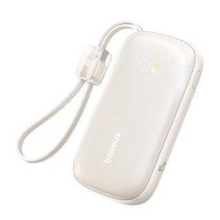 Powerbank 10000mAh 45W FC21 Qpow 3 Ultra z wyświetlaczem kablem USB-C iPhone Lightning - tytanowy