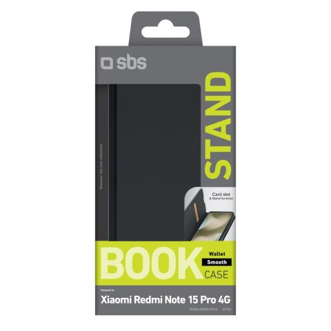Etui futerał z klapką na Xiaomi Redmi Note 15 Pro 4G Wallet Smooth - czarne