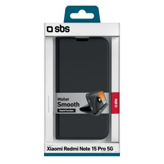Etui futerał z klapką na Xiaomi Redmi Note 15 Pro Wallet Smooth - czarne