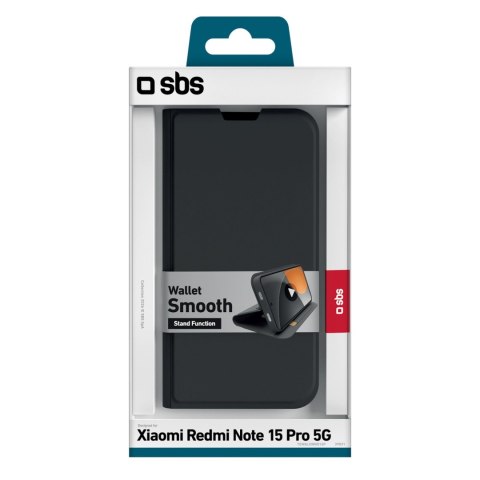 Etui futerał z klapką na Xiaomi Redmi Note 15 Pro Wallet Smooth - czarne
