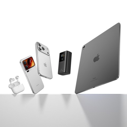 Powerbank 10000mAh USB-A USB-C 55W - szary