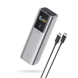 Powerbank 10000mAh USB-C USB-A 150W - szary