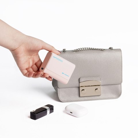 Powerbank 10000mAh USB-C USB-A 30W - różowy