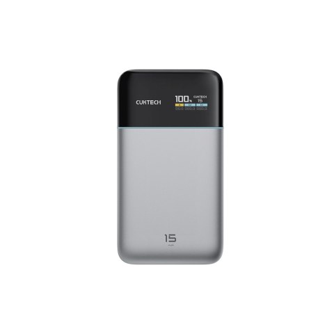 Powerbank 15000mAh USB-A USB-C 100W - szary