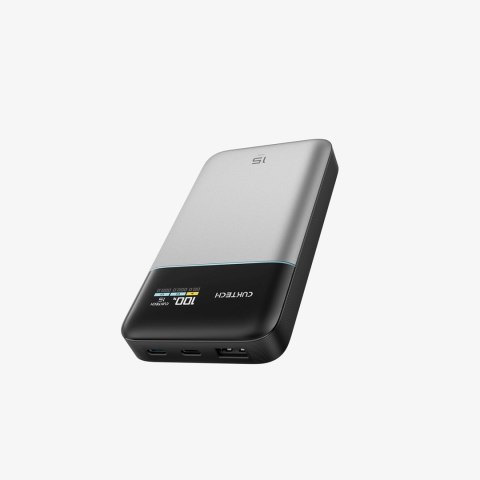 Powerbank 15000mAh USB-A USB-C 100W - szary