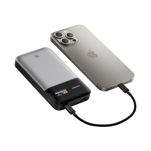 Powerbank 15000mAh USB-A USB-C 100W - szary