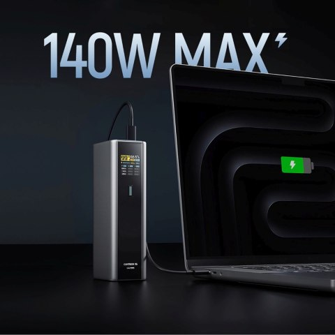 Powerbank 20000mAh USB-C USB-A 210W - szary