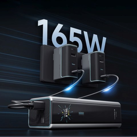 Powerbank 20000mAh USB-C USB-A 210W - szary