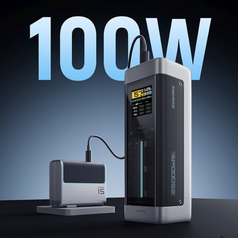 Powerbank 25000mAh USB-C USB-A 210W - czarny