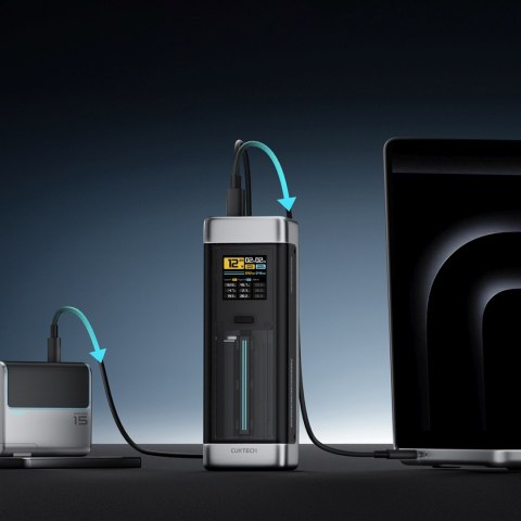 Powerbank 25000mAh USB-C USB-A 210W - czarny