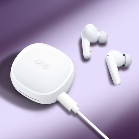 Słuchawki dokanałowe bezprzewodowe T13X ENC IPX5 Bluetooth - białe
