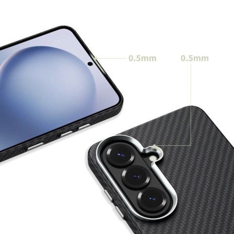 Etui pokrowiec na Samsung Galaxy S26 - czarno srebrny