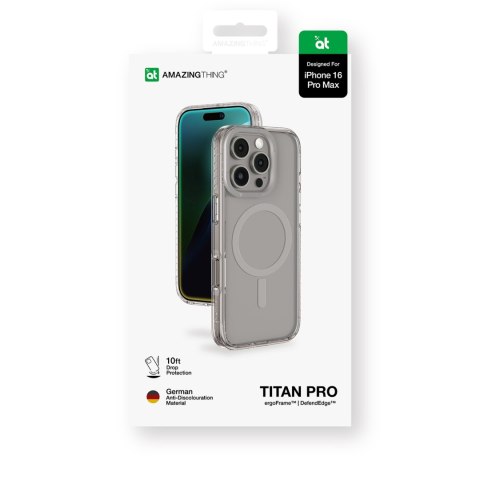 Etui silikonowe do iPhone 16 Pro Max Titan Pro Mag Case - szare